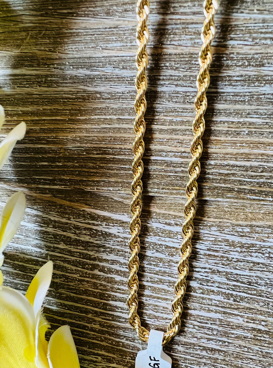 6-7mm Gold Filled Rope Chain – Pretty Ululani