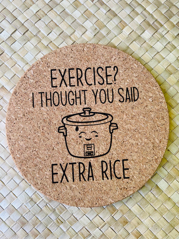 8” Round “Extra Rice” Cork Trivet