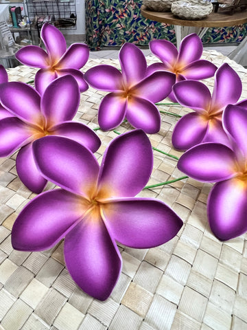 3” Purple Plumeria Medium Size